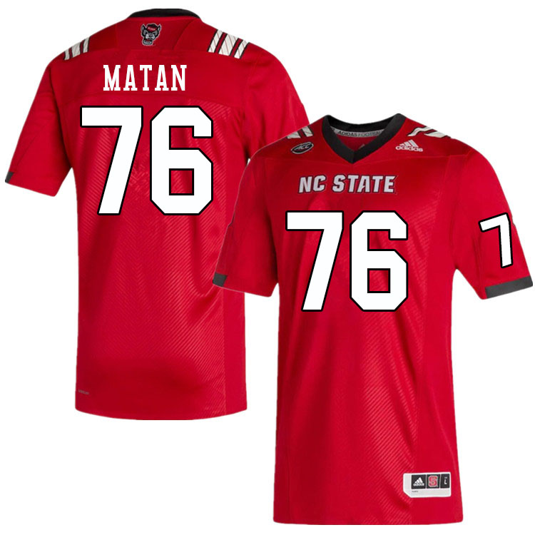 Men #76 Patrick Matan NC State Wolfpack College Football Jerseys Sale-Red